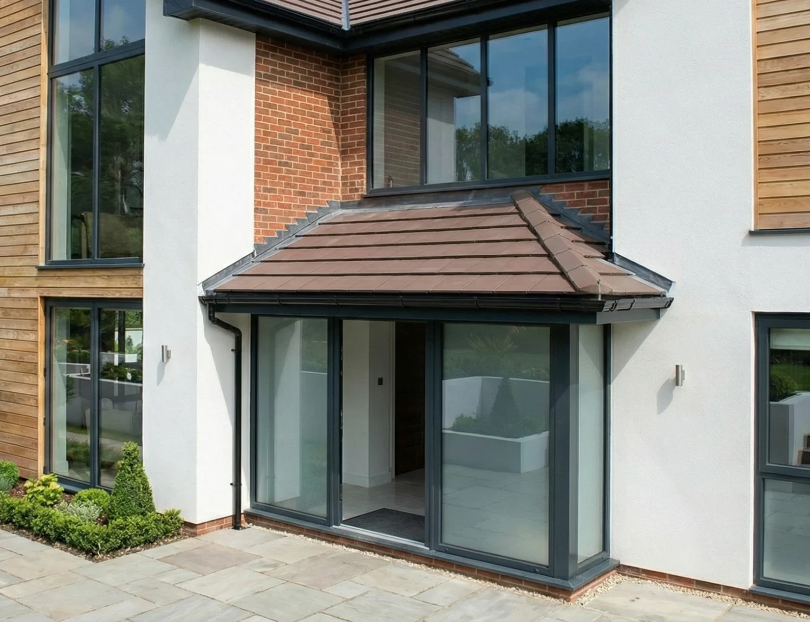 Lead valley lining on a slate roof by ProMax Roofing & Building, West Yorkshire